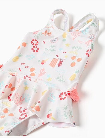 Maillot de bain avec motif de plage et doublure