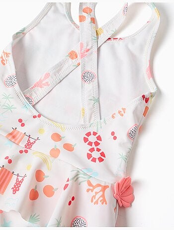 Maillot de bain avec motif de plage et doublure