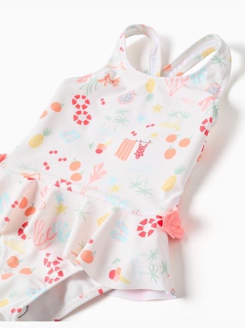 Maillot de bain avec motif de plage et doublure - Kiabi
