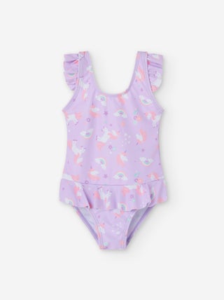 Maillot de Bain avec Motif et Volants