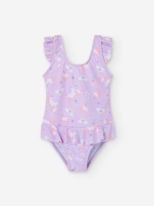 Maillot de Bain avec Motif et Volants - Kiabi