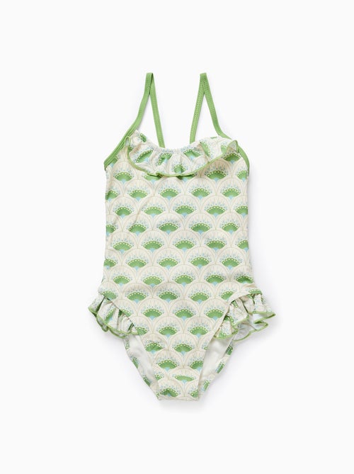 Maillot de Bain avec Motif et Volants - Kiabi