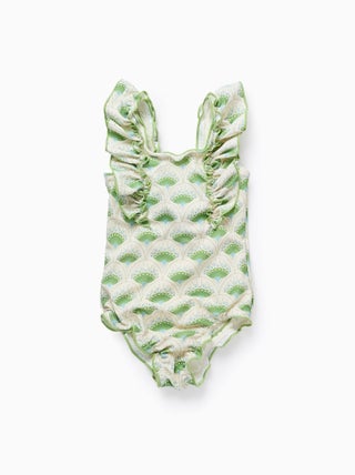 Maillot de Bain avec Motif et Volants