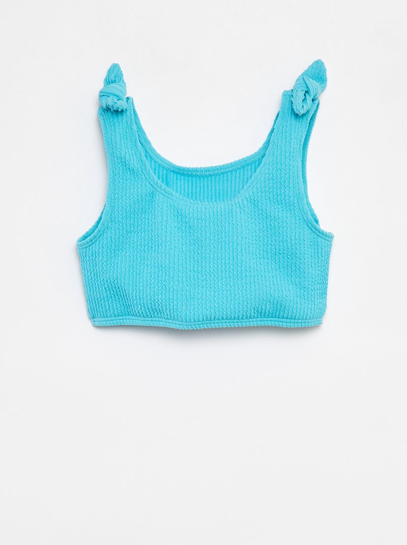 Maillot de bain avec nœuds - 2 pièces BLEU - Kiabi