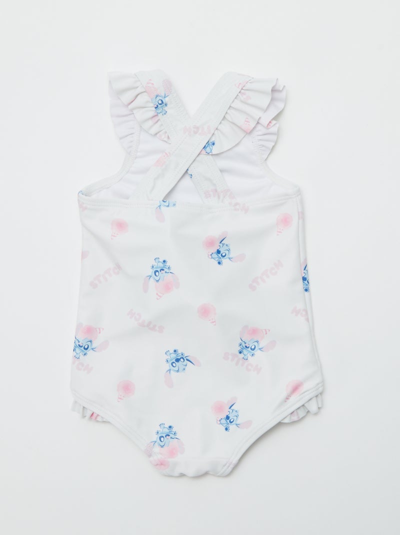 Maillot de bain avec volants 'Stitch' 'Disney' - 1 pièce BLANC - Kiabi
