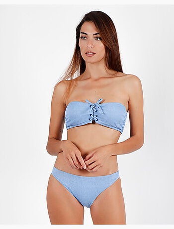 Maillot de bain bandeau à smocks ADMAS pour femme