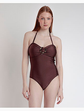 Maillot de bain bandeau drapé Desert Palm pour femme ADMAS