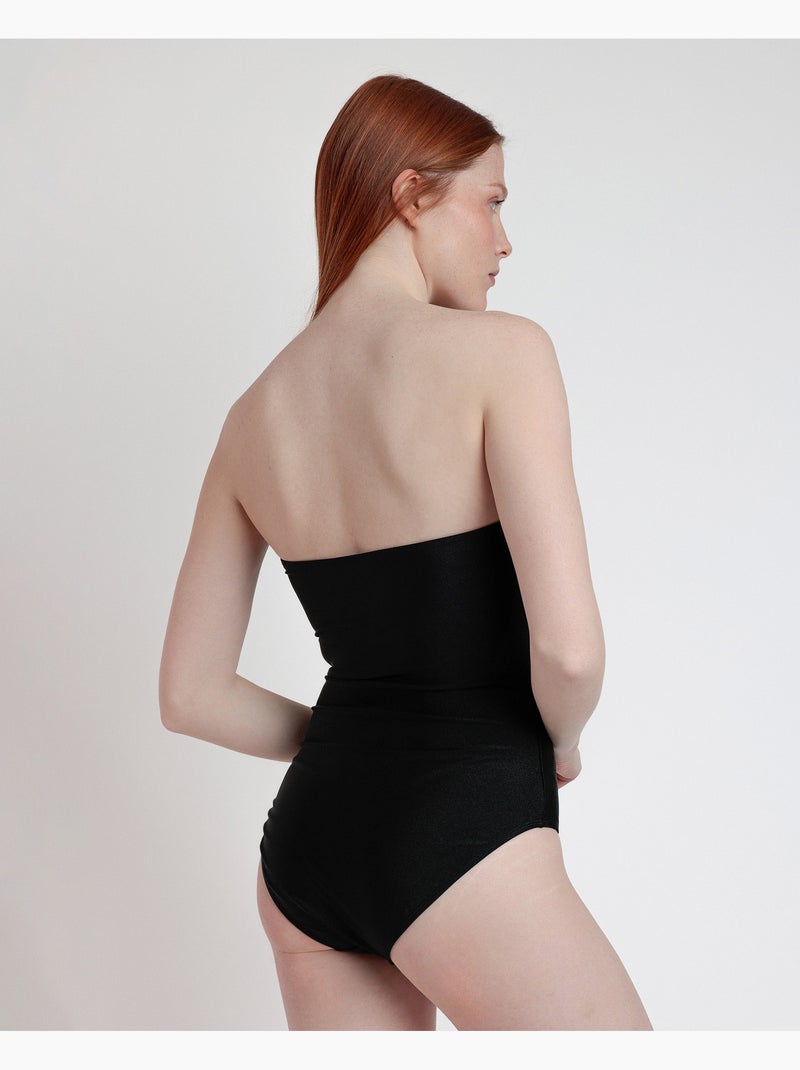Maillot de bain bandeau drapé Desert Palm pour femme ADMAS Noir - Kiabi