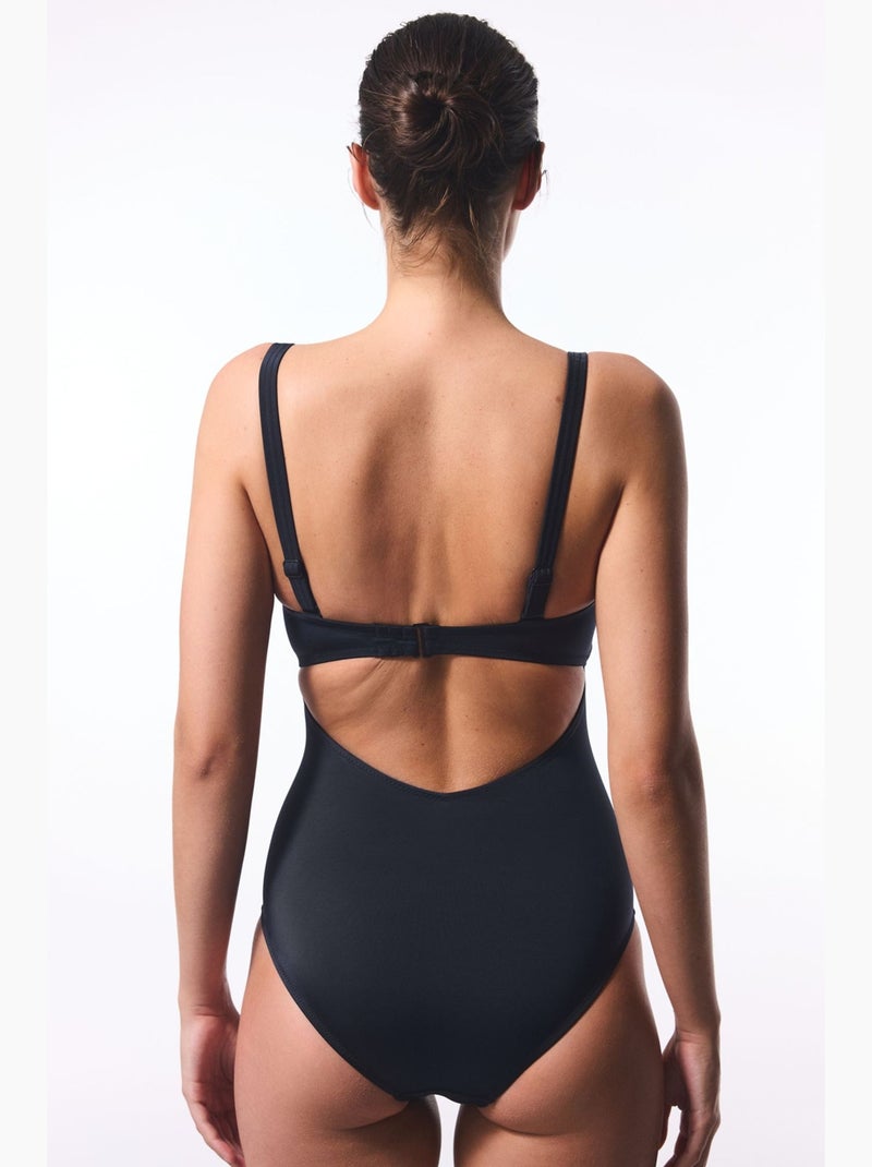 Maillot de bain basic new lotus à corset penti Noir - Kiabi