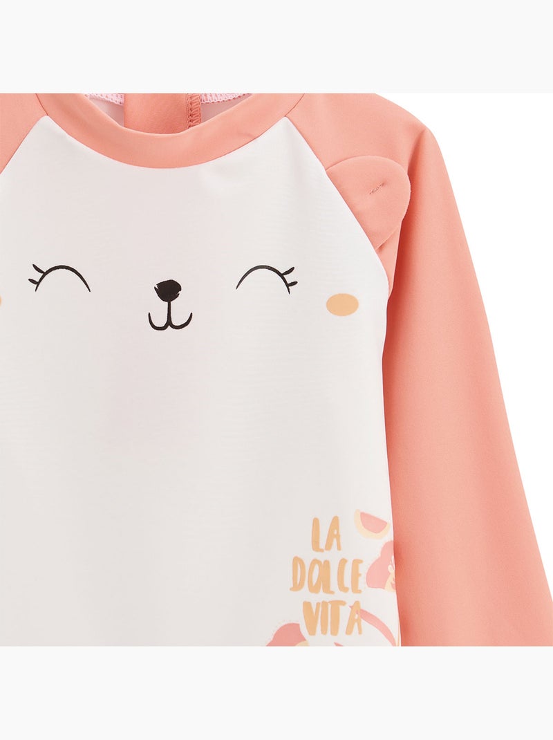 Maillot de bain bébé 2 pièces t Orange corail - Kiabi