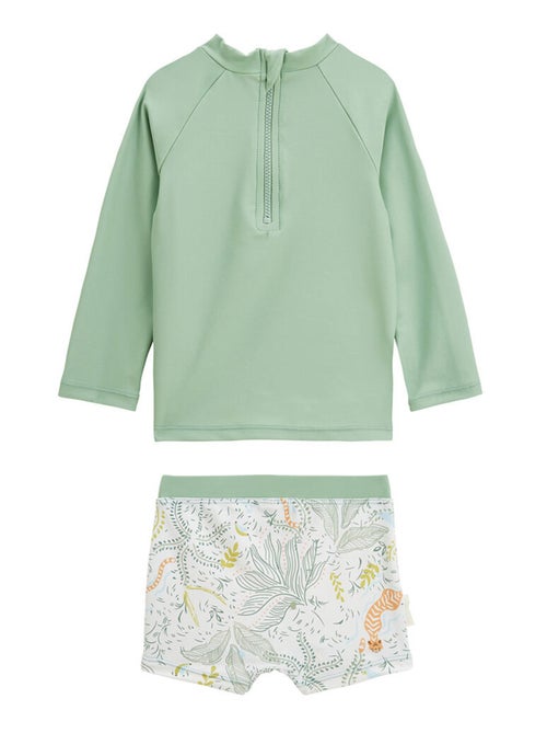 Maillot de bain bébé 2 pièces t-shirt de protection UV & boxer avec chapeau Kanha - Kiabi