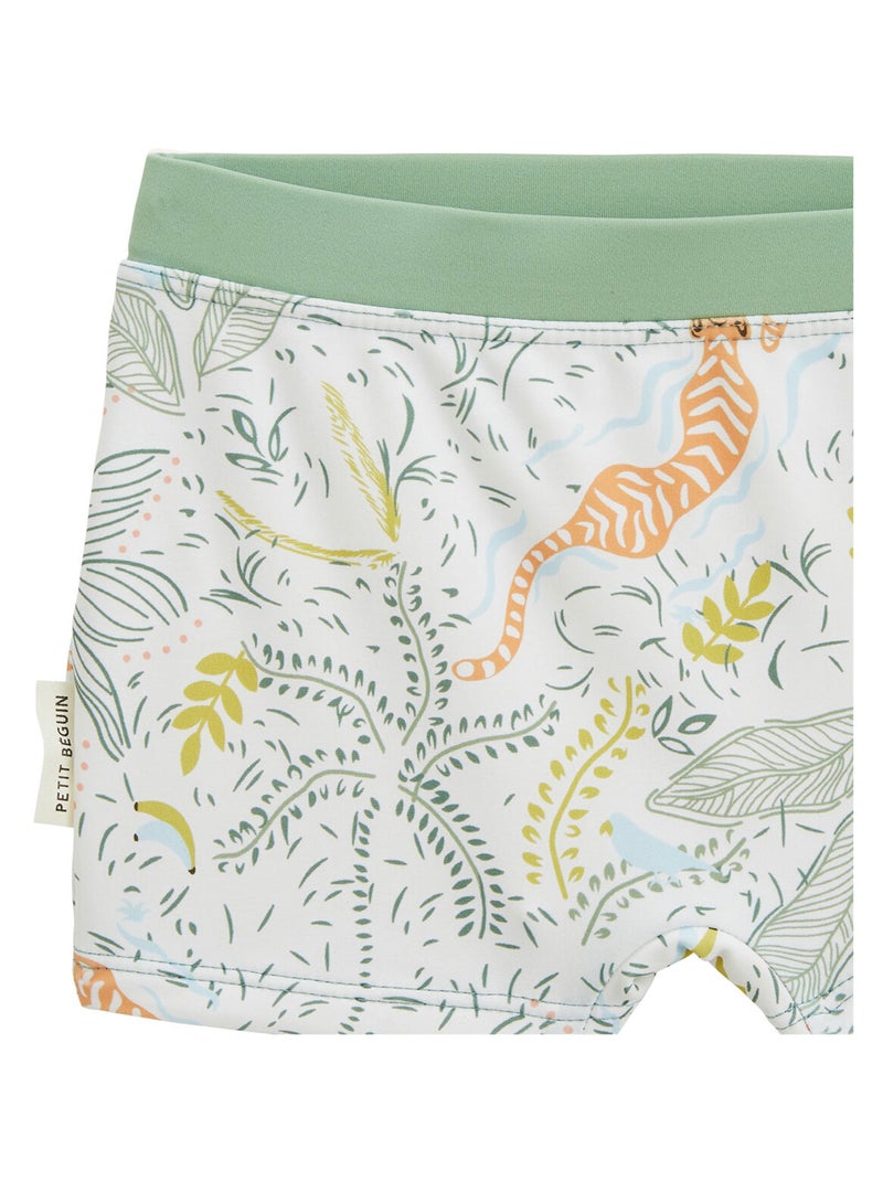 Maillot de bain bébé 2 pièces t-shirt de protection UV & boxer avec chapeau Kanha Vert - Kiabi