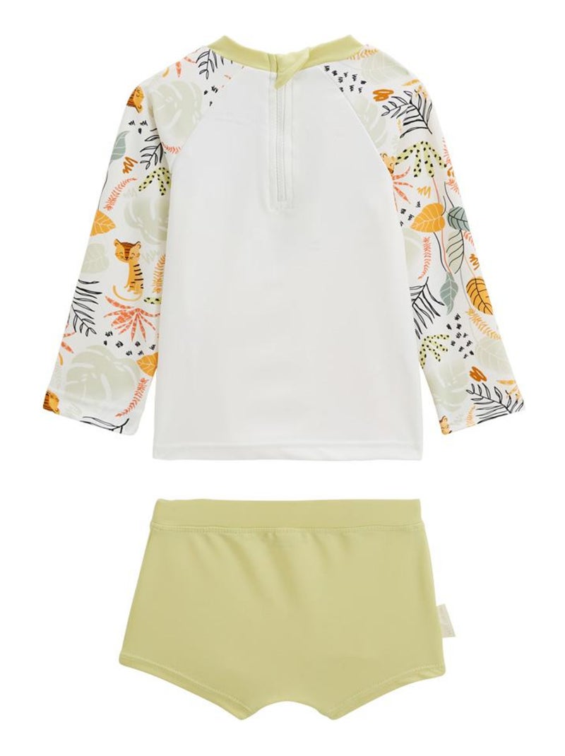 Maillot de bain bébé 2 pièces t-shirt de protection UV & boxer Dumbea Vert - Kiabi