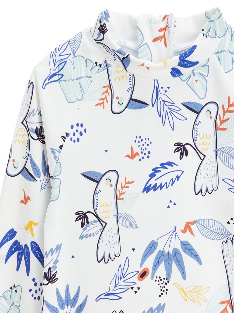 Maillot de bain bébé 2 pièces t-shirt de protection UV & boxer Mexico Bleu - Kiabi