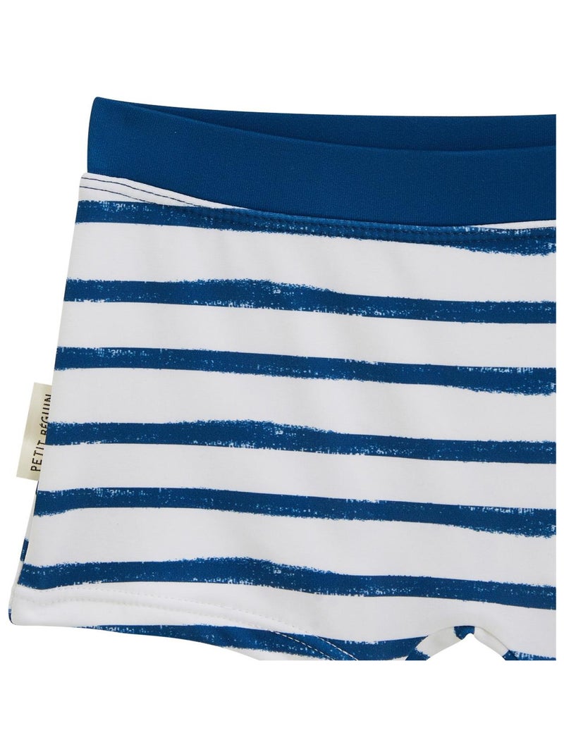 Maillot de bain bébé 2 pièces t-shirt de protection UV & boxer Saint Malo Bleu - Kiabi