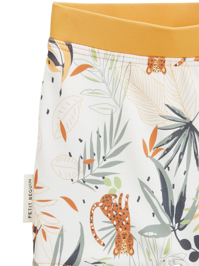 Maillot de bain bébé 2 pièces t-shirt de protection UV & boxer Wakae Moutarde - Kiabi