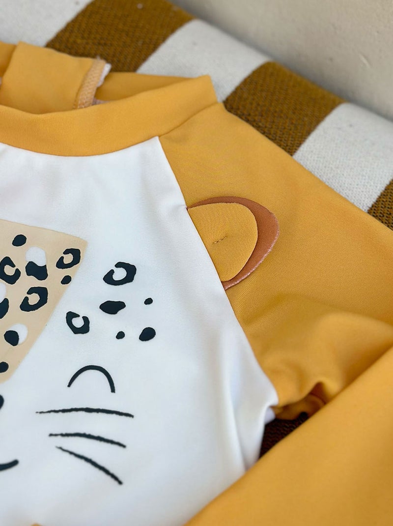 Maillot de bain bébé 2 pièces t-shirt de protection UV & boxer Wakae Moutarde - Kiabi