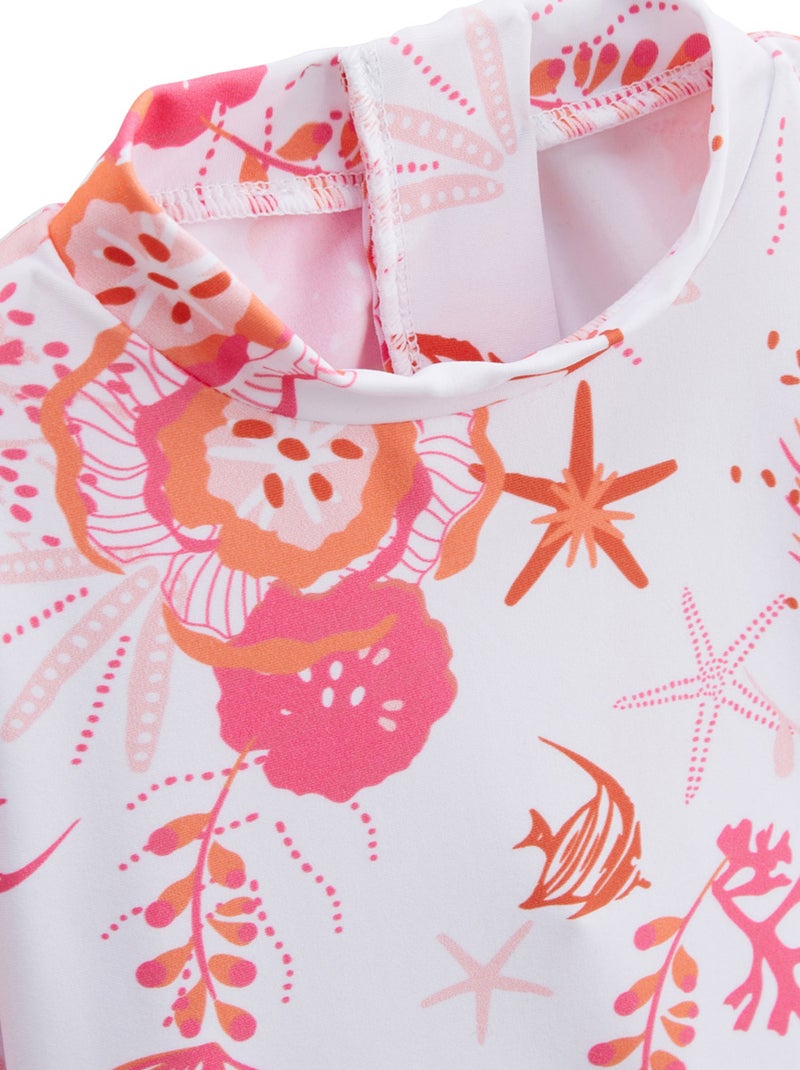 Maillot de bain bébé 2 pièces t-shirt de protection UV & culotte Bahamas Ecru - Kiabi