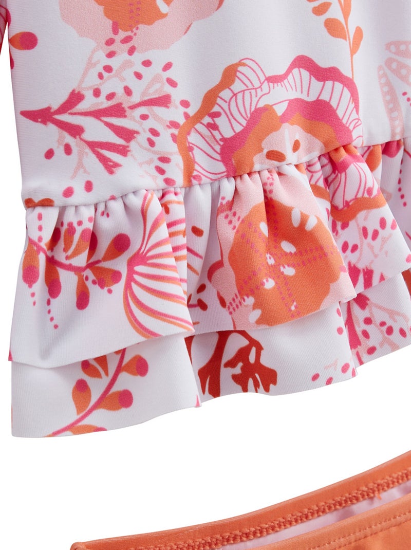 Maillot de bain bébé 2 pièces t-shirt de protection UV & culotte Bahamas Ecru - Kiabi