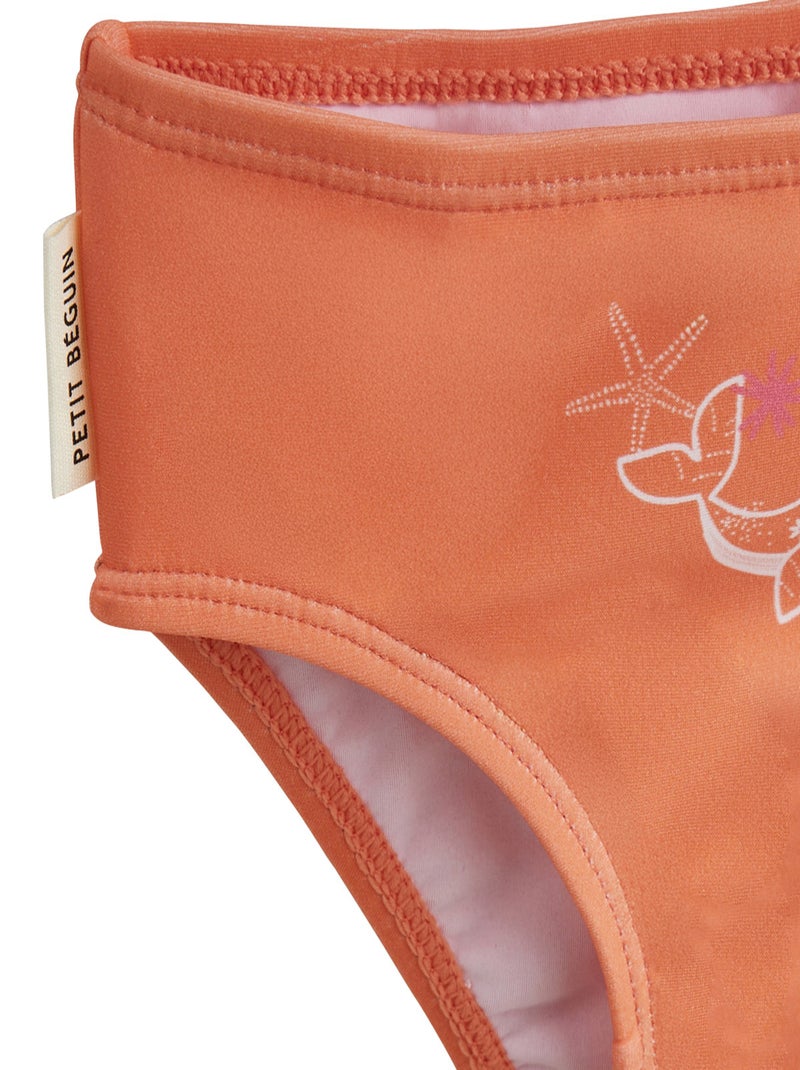 Maillot de bain bébé 2 pièces t-shirt de protection UV & culotte Bahamas Ecru - Kiabi