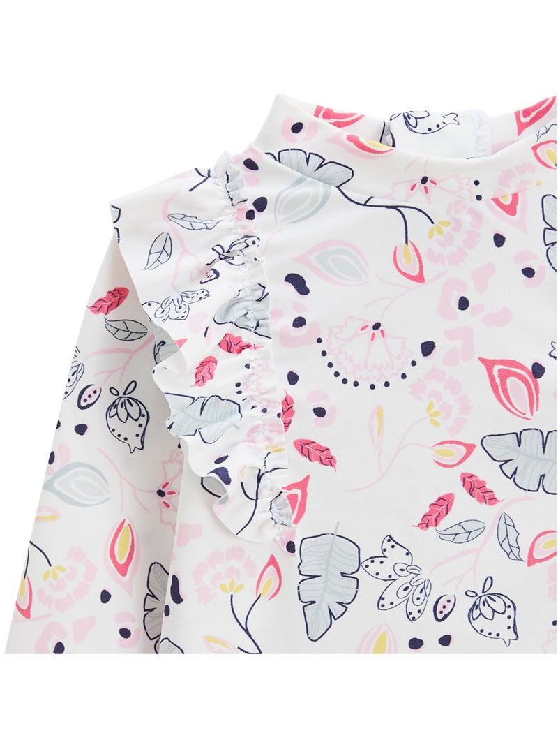 Maillot de bain bébé 2 pièces t-shirt de protection UV & culotte Mindanao Ecru - Kiabi