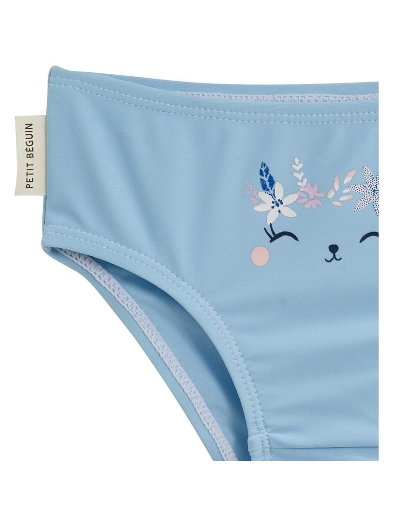 Maillot de bain bébé 2 pièces t-shirt de protection UV & culotte Moorea Bleu - Kiabi