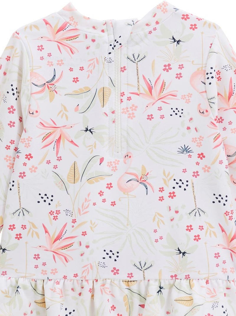 Maillot de bain bébé 2 pièces t-shirt de protection UV & culotte Paradise Rose - Kiabi