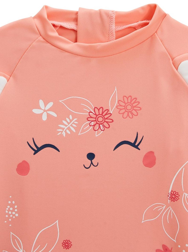 Maillot de bain bébé 2 pièces t-shirt de protection UV & culotte Sumba Orange - Kiabi