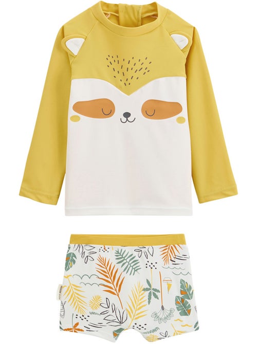 Maillot de bain bébé 2 pièces t-shirt de protection UV et boxer Baroudeur - Kiabi
