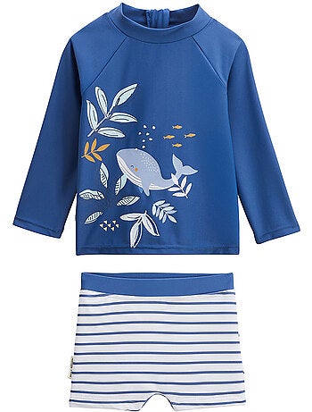 Maillot de bain bébé 2 pièces t-shirt de protection UV et boxer Brasilia