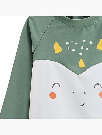 Maillot de bain bébé 2 pièces t-shirt de protection UV et boxer Hello Dino