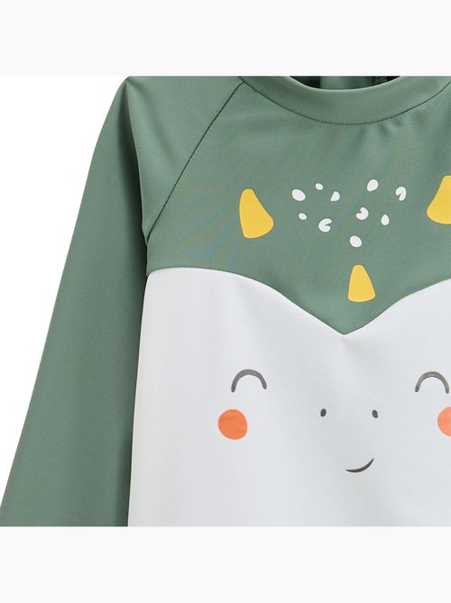 Maillot de bain bébé 2 pièces t-shirt de protection UV et boxer Hello Dino - Kiabi