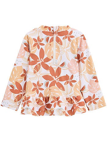 Maillot de bain bébé 2 pièces t-shirt de protection UV et culotte Cassis