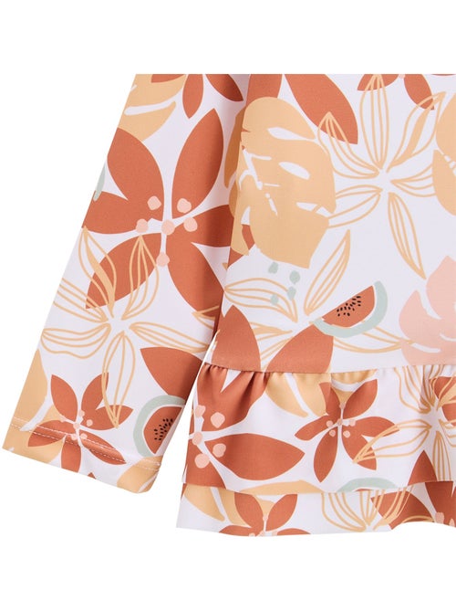 Maillot de bain bébé 2 pièces t-shirt de protection UV et culotte Cassis - Kiabi