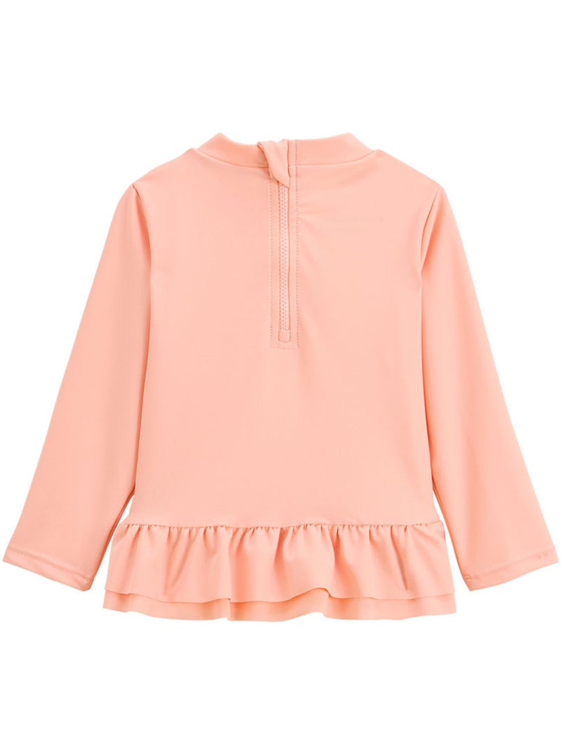 Maillot de bain bébé 2 pièces t-shirt de protection UV et culotte Rosara Peche - Kiabi