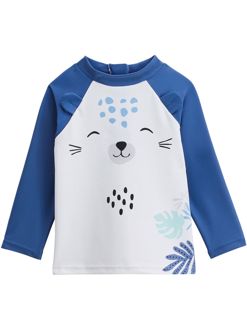 Maillot de bain bébé 2 pièces t-shirt et pantalon de protection UV Brasilia Bleu - Kiabi
