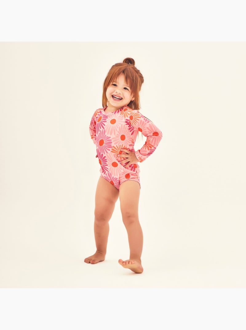 Maillot de bain bébé  UV Line Rose - Kiabi