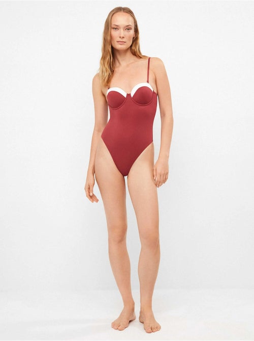 Maillot de bain bicolore avec anneau - Kiabi Maillot de bain bicolore avec anneau - Kiabi