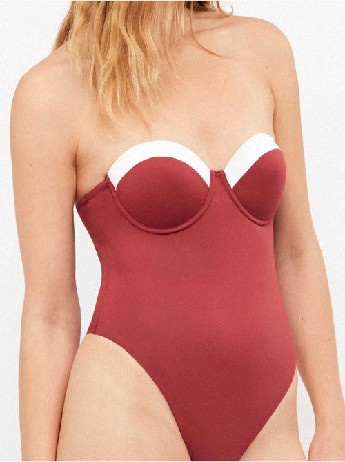 Maillot de bain bicolore avec anneau - Kiabi Maillot de bain bicolore avec anneau - Kiabi