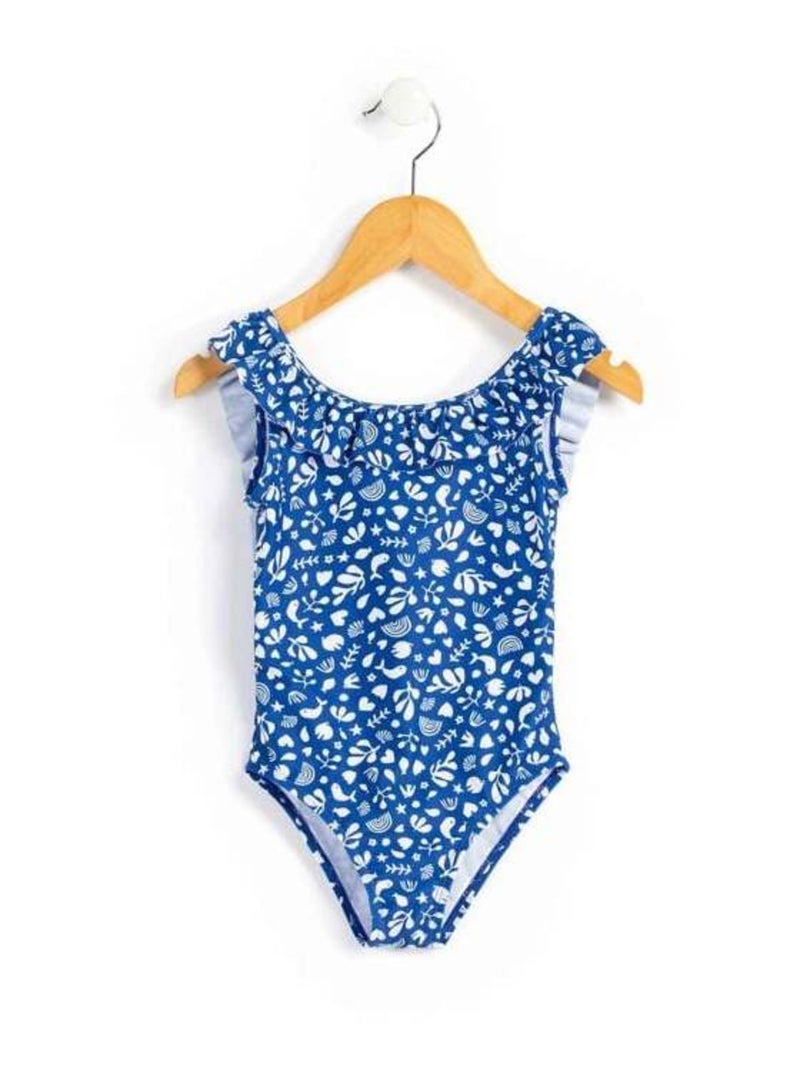 Maillot de bain bleu Fille Blanc Bleu - Kiabi
