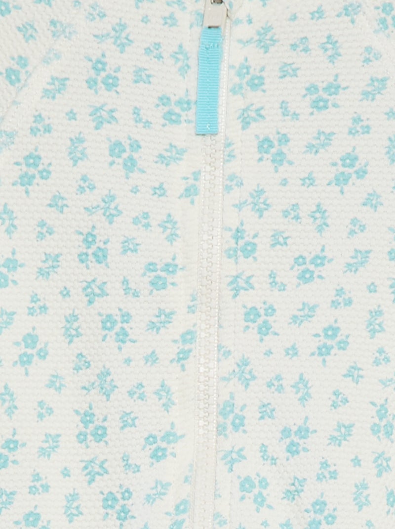Maillot de bain body avec manches longues BLANC - Kiabi
