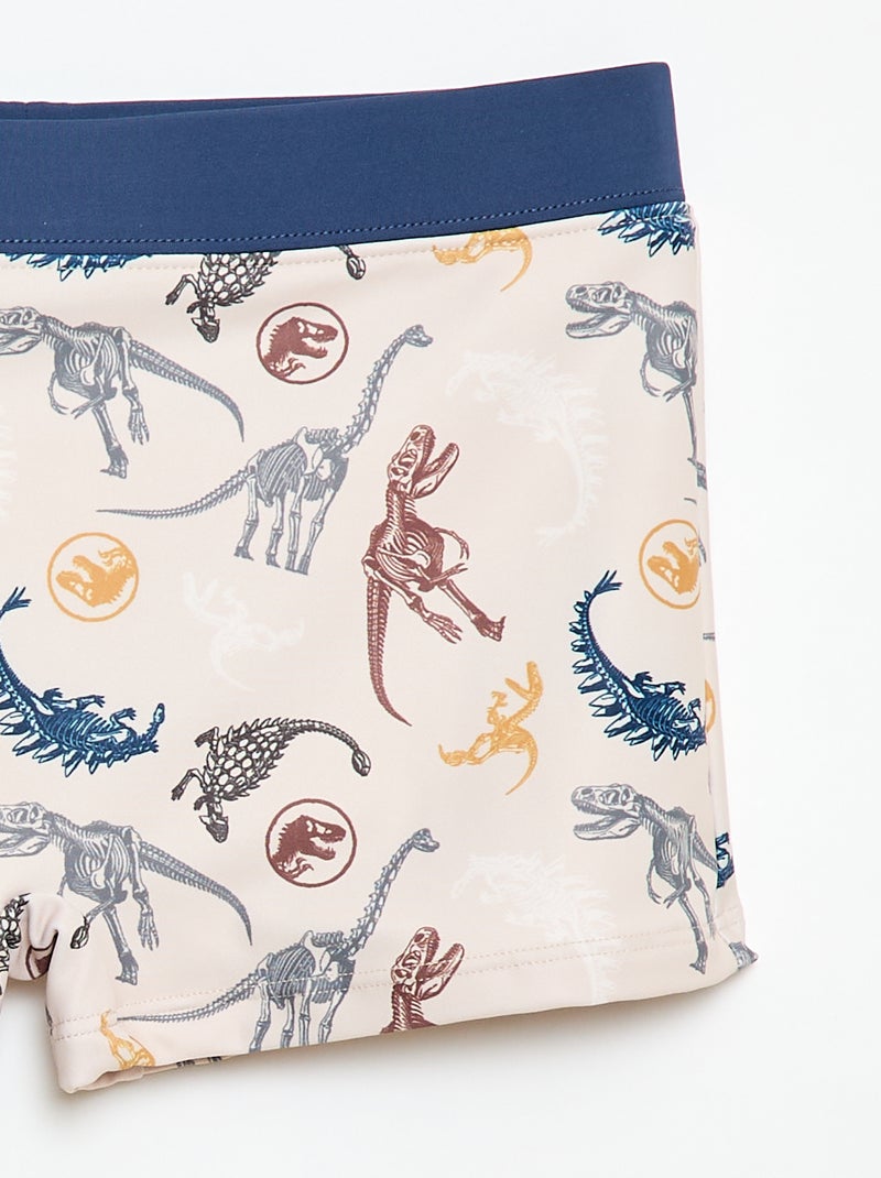 Maillot de bain boxer 'Jurassic world' Beige - Kiabi