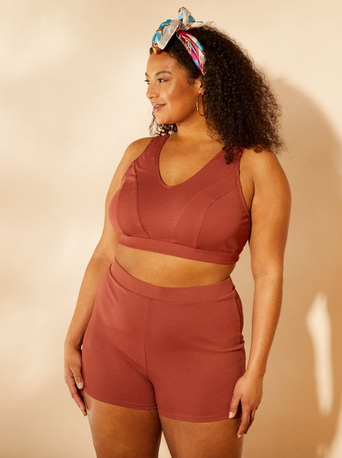 Maillot de bain brassière + short - 2 pièces - Kiabi