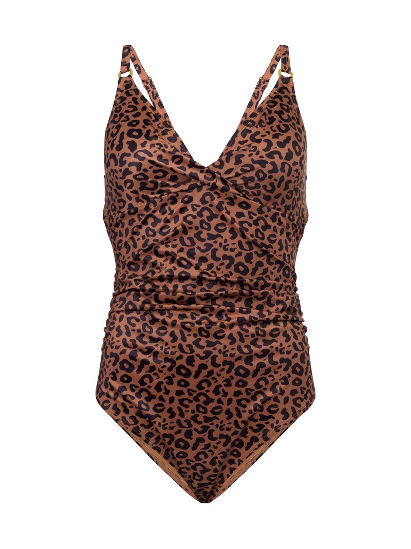 Maillot de bain como shapewear Dorina Camel/Multicolore - Kiabi