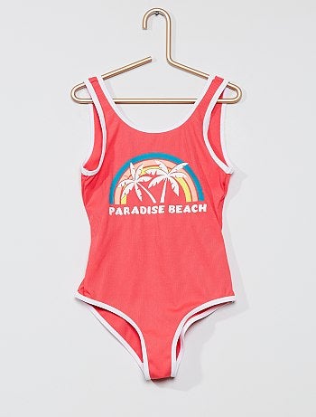 Maillot de bain côtelé imprimé