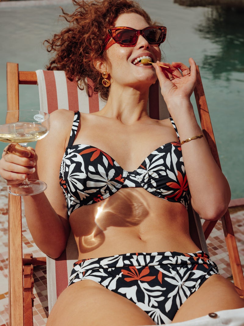 Maillot de bain culotte maxi Nacre - RougeGorge Lingerie Noir Multicolore - Kiabi