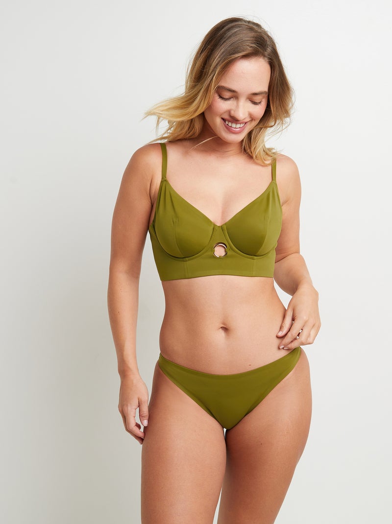 Maillot de bain culotte midi Lisa - RougeGorge Lingerie Kaki - Kiabi