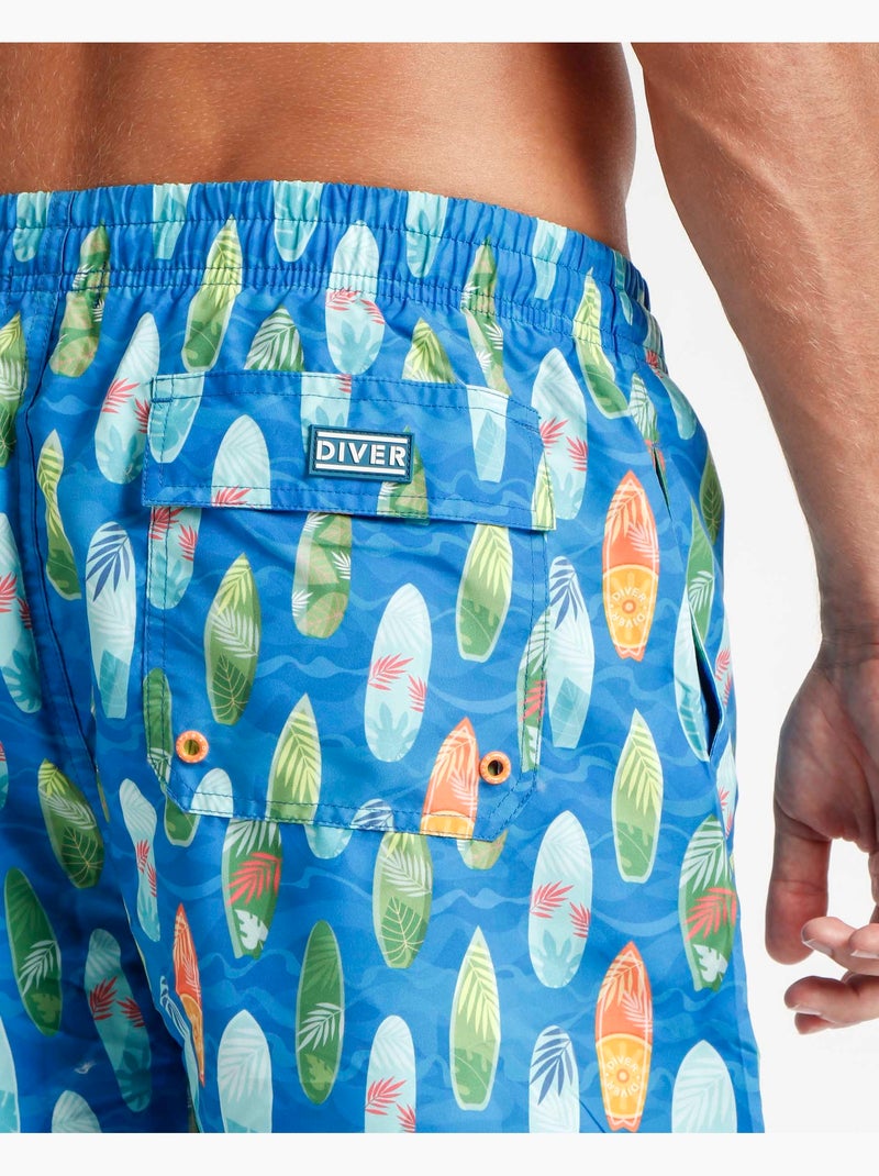 Maillot de bain de surf pour homme DIVER Bleu - Kiabi