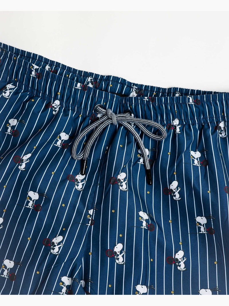 Maillot de bain de tennis Snoopy pour homme PEANUTS Bleu marine - Kiabi