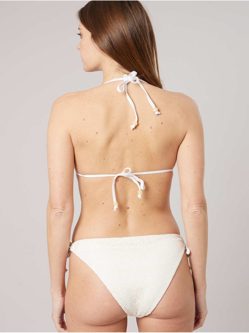 Maillot de bain deux pièces femme effet crochet 'Deeluxe' Blanc - Kiabi